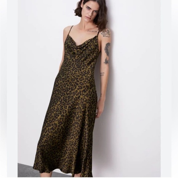 Zara Leopard Print Maxi Dress - Picture 1 of 11